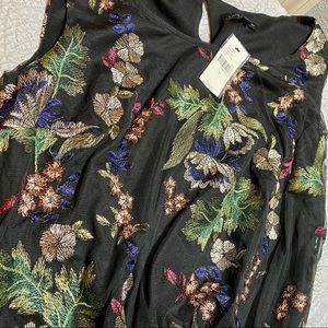 NWT embroidered shift dress